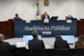 Fachada do STF com logotipos de bets e camisas de clubes sobrepostos, simbolizando influência do setor