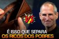 Investidor analisando gráfico de risco-retorno de fundos de renda fixa com lupa