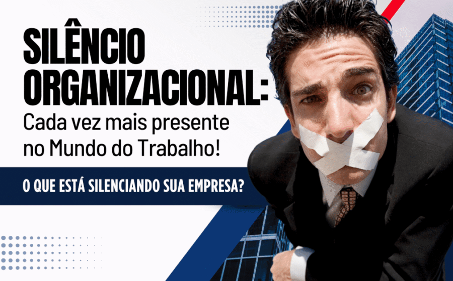 Escritório silencioso com colegas tensos, bolhas de fala vazias representando "obrigado" e "desculpe" ausentes no trabalho