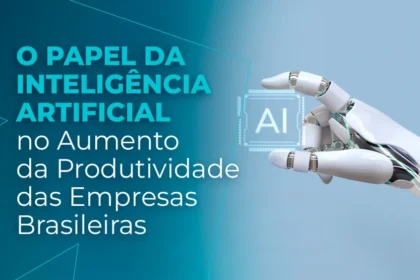 Relógio de areia digital com grãos de dados fluindo para IA, simbolizando tempo poupado vs novas demandas