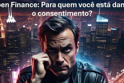 Ilustração de Open Finance: fluxo de dados bancários seguros entre empresas e instituições financeiras