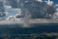 Mapa do Paraná com alerta de chuva extrema e variação térmica sob influência do El Niño