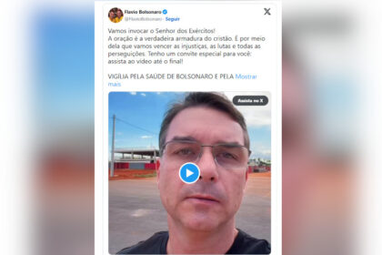 Senador Flávio Bolsonaro em aeroporto embarcando para Miami sob investigação da PF