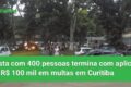 Fachada de padaria com aviso judicial sobre liberação de funcionários para votar nas eleições 2026