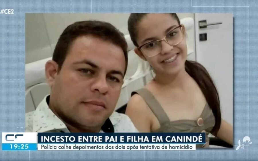 Viatura policial à noite em frente a casa em Novo Mundo MT após pai atirar na filha