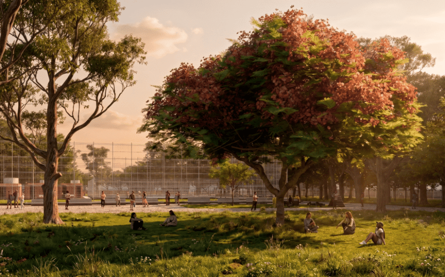 Área da antiga Favela do Moinho sob viaduto em São Paulo, futuro parque público de 61 mil m²