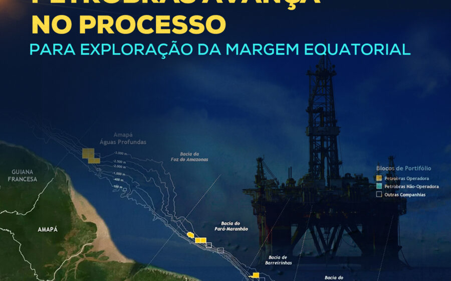 Plataforma NS-42 da Petrobras no litoral do Amapá após descoberta de petróleo no poço Morpho