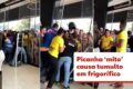 Fachada de pizzaria em João Pessoa com placa promocional de rodízio a R$ 22 e menção a eleições