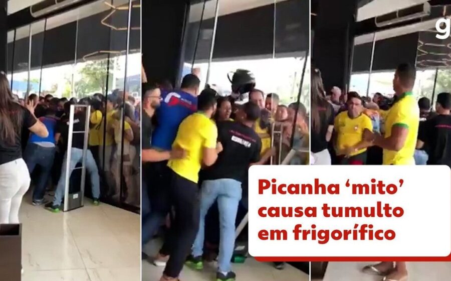 Fachada de pizzaria em João Pessoa com placa promocional de rodízio a R$ 22 e menção a eleições