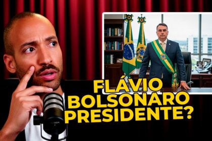 Interface do Polymarket mostra probabilidades de Flávio Bolsonaro e Lula para eleição 2026 no Brasil