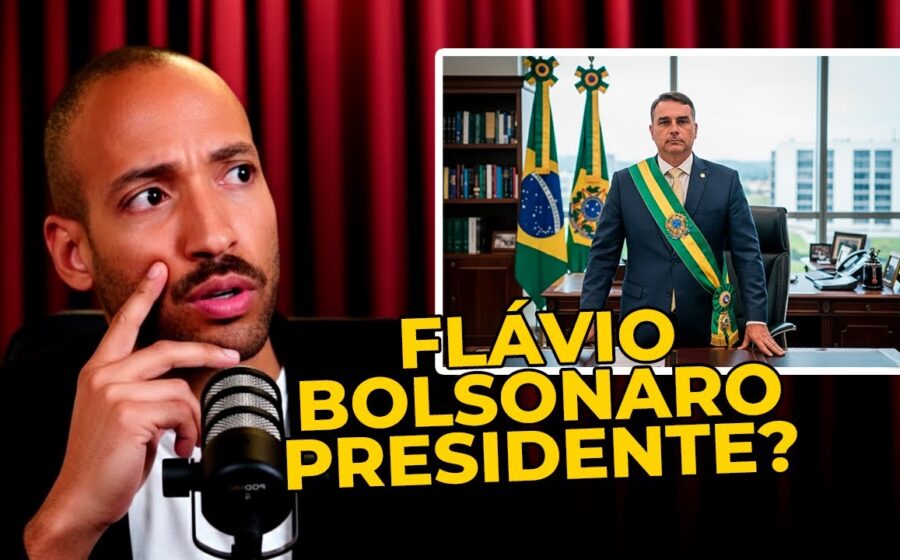 Interface do Polymarket mostra probabilidades de Flávio Bolsonaro e Lula para eleição 2026 no Brasil