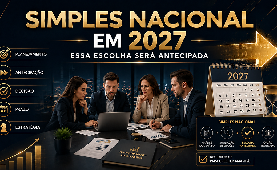 Relógio e calendário marcam prazo sexta-feira 30 para escolha do Simples Nacional na reforma tributária 2027