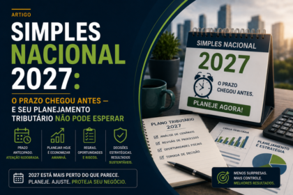 Calendário com data 30 de janeiro destacada, simbolizando prazo final para opção do Simples Nacional na reforma tributária