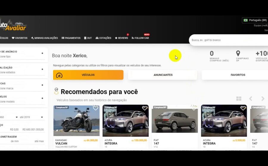 Logos da Webmotors e Auto Avaliar com símbolo de negociação de R$ 1,1 bilhão