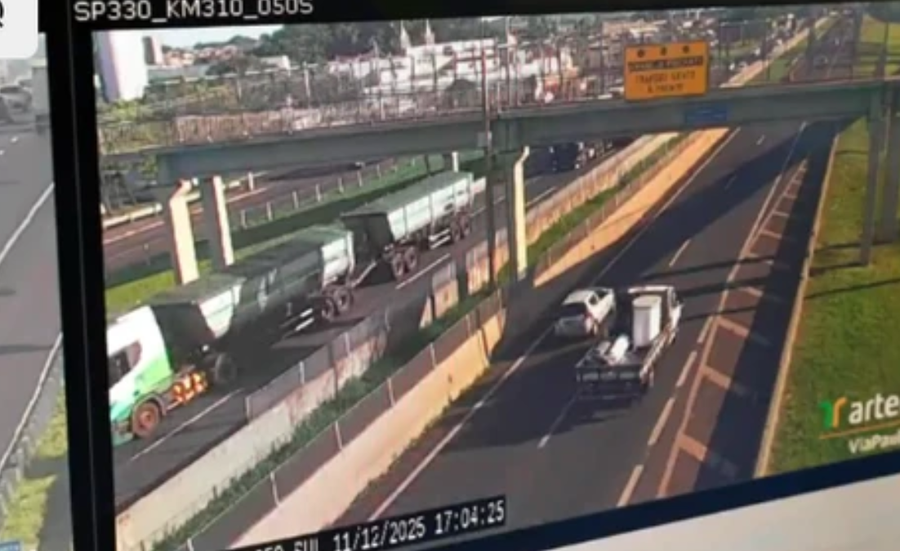 Câmera inteligente com IA monitorando rodovia Raposo Tavares para detectar infrações de trânsito