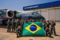 Jato Embraer em linha de montagem representando recorde de 66 entregas no 3º trimestre