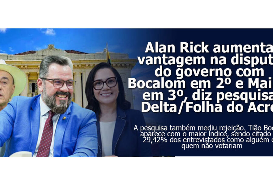 Alan Rick sozinho em estúdio de TV durante sabatina eleitoral no Acre após recusa de Mailza Assis