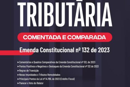 Ilustração da Constituição brasileira blindada com escudo representando reforma tributária protegida por cláusulas pétreas