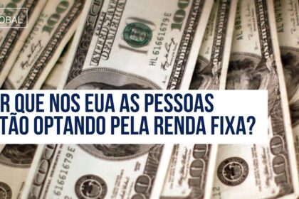 Gráfico comparativo de rendimentos: título americano 4% versus brasileiro 12% com bandeiras EUA e Brasil