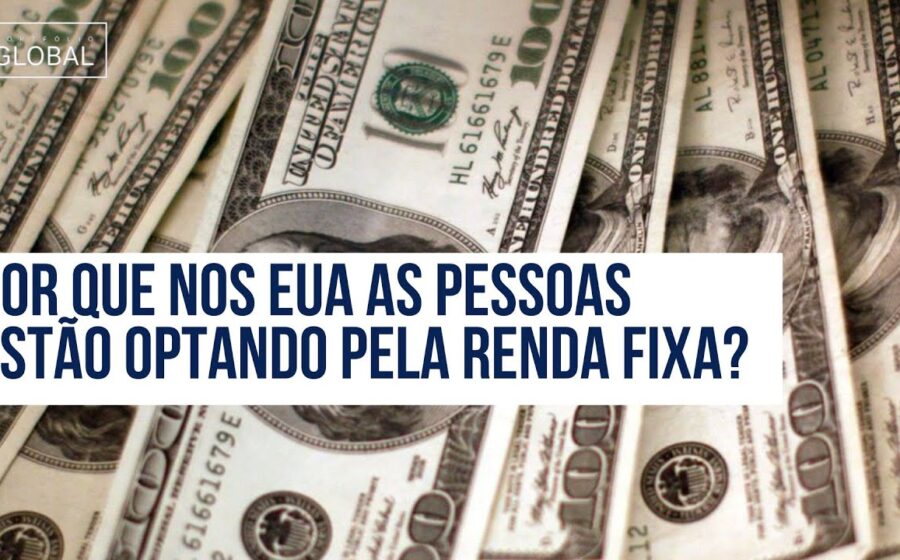 Gráfico comparativo de rendimentos: título americano 4% versus brasileiro 12% com bandeiras EUA e Brasil