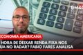 Gráfico comparando rentabilidade de Treasuries americanos e Tesouro IPCA+ brasileiro com setas de câmbio dólar-real