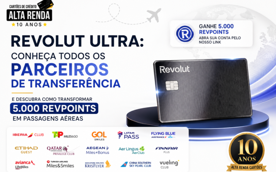 App Revolut exibindo campanha de 5.000 RevPoints para novos clientes da Conta Global