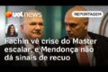 Ministro Edson Fachin no plenário do STF durante julgamento sobre relatoria do INSS e caso Master