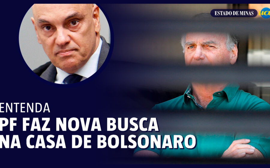 Fachada do Supremo Tribunal Federal em Brasília com destaque para a frase "STF nega buscas na casa de Flávio Bolsonaro"