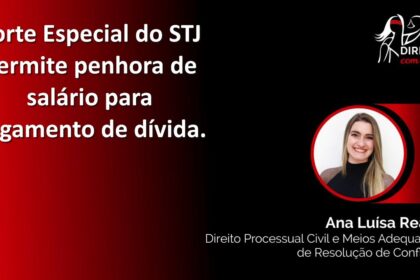 Gavel de juiz sobre contracheque com parte do salário retida para pagamento de dívida