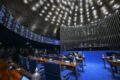 Plenário do Senado Federal durante votação simbólica do adicional de fronteira