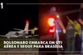 Senador Flávio Bolsonaro embarcando em jato privado na fronteira Argentina-Equador