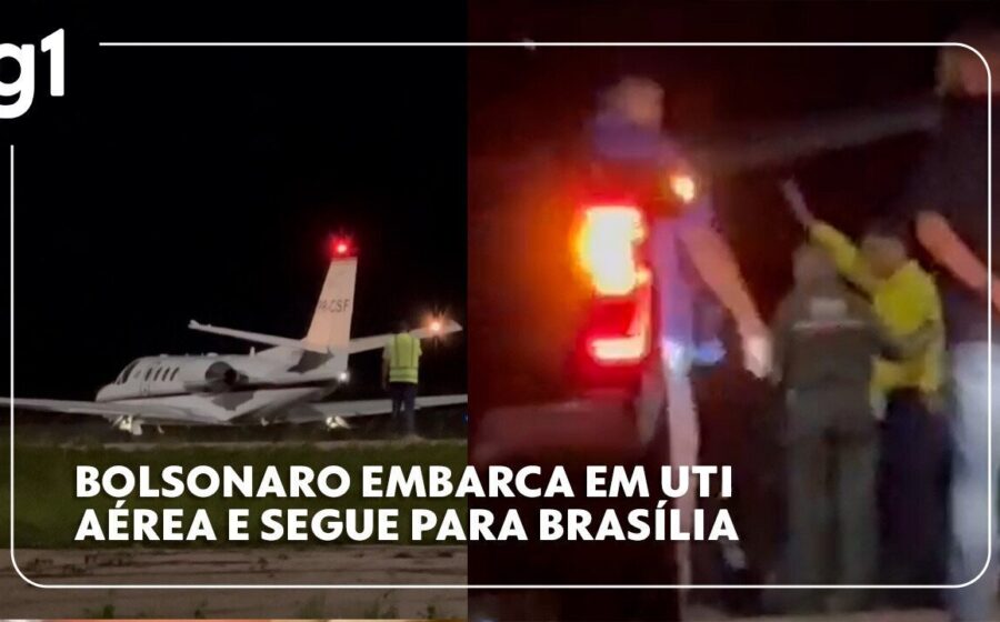 Senador Flávio Bolsonaro embarcando em jato privado na fronteira Argentina-Equador