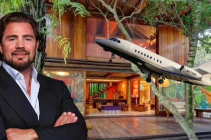 Senador Flávio Bolsonaro embarcando em jatinho particular para Miami durante fuga do STF