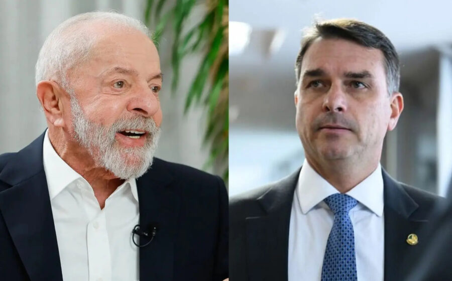 Lula e Flávio Bolsonaro apertam as mãos no TSE após acordo de quebra de sigilos