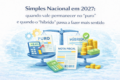 Empresário analisando opções Simples Nacional puro ou híbrido com calendário marcando 30 outubro