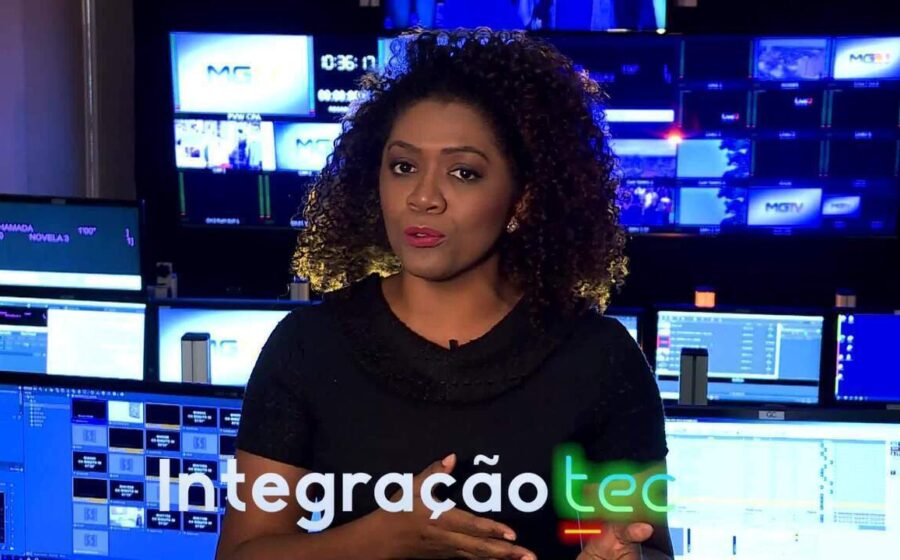Logotipo da TV Integração Uberaba e g1 Triângulo com grade de telejornais ao vivo