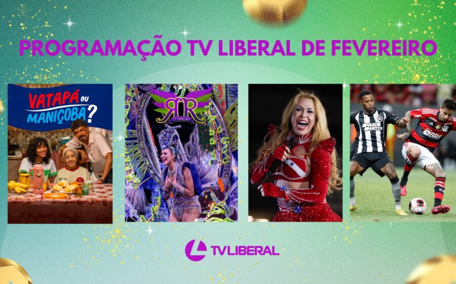 Estúdio da TV Liberal com âncoras apresentando telejornal, tela ao fundo exibindo logotipo do g1 e ícones de streaming ao vivo