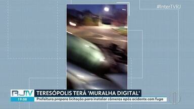 Câmeras e totens da Muralha Digital instalados nas entradas de Teresópolis