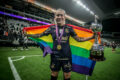 Três jogadoras de futebol feminino: Bia Menezes, Raissa Bahia e Tamires, finalistas a melhor lateral-esquerda