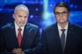 Lula e Bolsonaro no último debate do 2º turno na Globo, discutindo propostas econômicas
