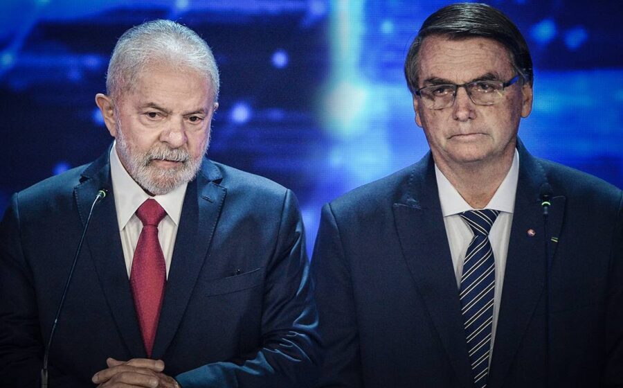 Lula e Bolsonaro no último debate do 2º turno na Globo, discutindo propostas econômicas