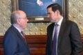 Chanceler Mauro Vieira e secretário Marco Rubio em reunião bilateral em Atlanta durante G20