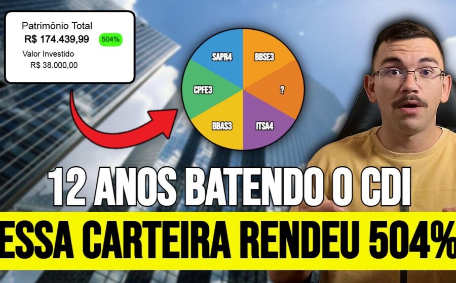 Gráfico comparando rendimento de investimento prefixado 12,5% vs CDI 13,65% ao longo de 5 anos