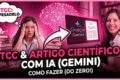 Interface do Gemini com comando @Gemini Notebook aberto mostrando cadernos de pesquisa