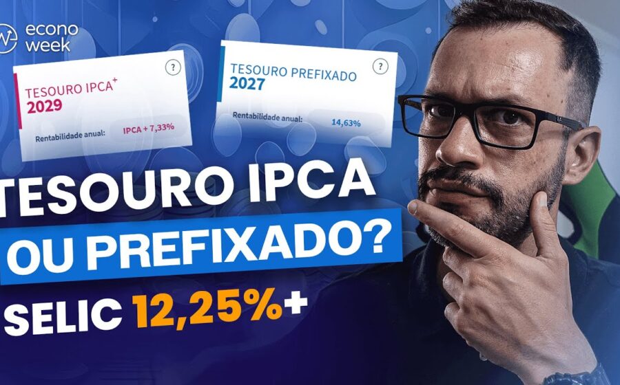 Gráfico comparando rentabilidade IPCA+ 6,5% vs prefixado 12% com destaque para inflação implícita