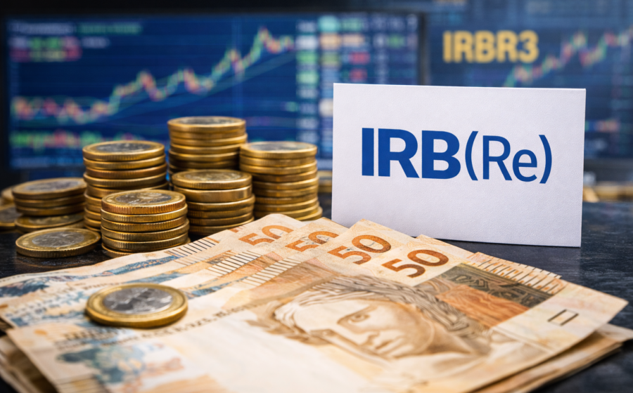 Gráfico de queda do lucro líquido do IRB(Re) em agosto de 2024 mostrando recuo de 74%