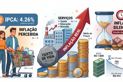 Gráfico comparando rentabilidade de investimentos prefixados, IPCA+ e CDI com inflação alta