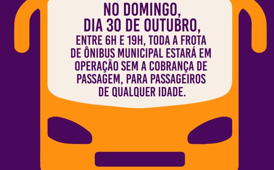 Ônibus urbano lotado de eleitores com catraca livre em dia de votação