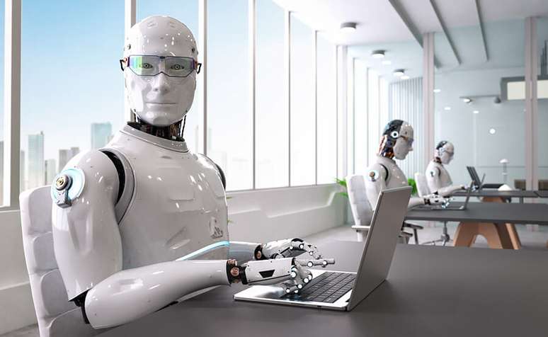 Trabalhadores preocupados com robôs e IA no Capitólio dos EUA representando risco de desemprego tecnológico