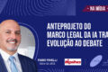 Marco Legal da IA no Brasil: balança com circuitos neurais simbolizando regulação e multas de R$ 50 mi para empresas que usam IA